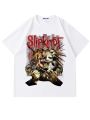Y2K Vintage Streetwear Graphic Female Women T-shirt Slipknots Women Heavy Metal Tops Prepar for eHell Tour T-shirt. 