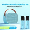 Mini Karaoke Machine Portable Bluetooth Speaker 1-2 Wireless Microphone Portable Karaoke Speaker Set Music Player for Party Home. 