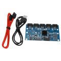 Controller Card Motherboard Sata Expansion Card 1 To 5 Port Sata3.0 6Gbps Multiplier Sata Port Riser Card Adapter For Computer. 