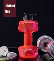 500/1500/2200ml PET Dumbbell Shaped Kettle Outdoor Fitness Cycling Water Bottle Weight Strong Water Drinks Accessories. 