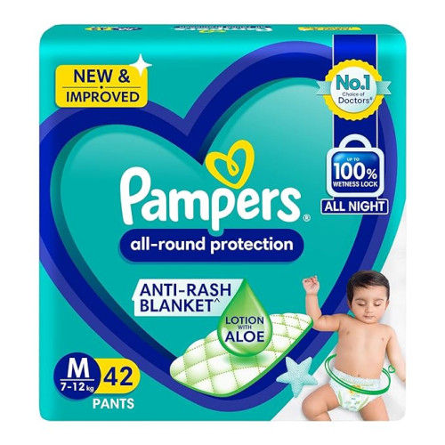 Pampers Diapers pants Medium (7-12kg) 42 pcs