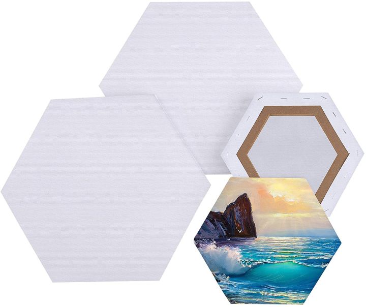 Exerz%20Hexagon%20Stretched%20Canvas%201pcs%208%20inch%20-%20Image%202