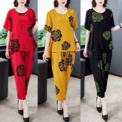 2pcs%20Women%20Casual%20Wanita%20Seluar%20Baju%20Individual%20Set%20Wear%20Top%20and%20Pants%20Lady%20Tracksuit%20Short%20Sleeve%20#2311%20-%20Image%204