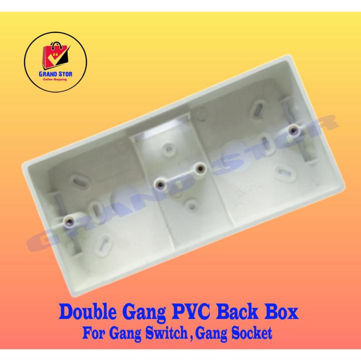 Double Gang PVC Back Box For Gang Switch/Gang Socket (2 Gang MK Back Box)