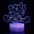 Disney Cartoon 3D Night Light Mickey Mouse Clubhouse LED Color Changing Light Bedroom Decorative Light Children's Birthday Gift. 