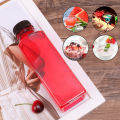 150/250/350/500Ml Refrigerated Square DIY Fruit Juice Bottle Transparent Beverage Drinking Bottle Containers For Outdoor Camping. 