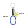 Tennis Racket Ball Key Chain Key Ring pendants Holder necklace Gift keychain for sports Car. 