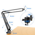 Overhead Tripod Mount for DSLR Camera Desktop Articulating Arm for Canon Nikon Sony Fuji Photography Recording Stand Holder. 