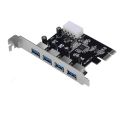 4 Port USB 3.0 HUB to PCI-e PCI Express Card Adapter.