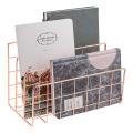 Desktop Mail Organizer, 3-Slot Metal Wire Mail Sorter, Letter Organizer for Letters, Mails, Books, Postcards and More, Mail Holder Rose Gold(null).. 