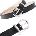 Women's Belt 110 Cummerbunds Belts For Women Dress Apparel Lady Pu Leather Black Waist Belts Women Sliver Buckle Cinturon Mujer. 