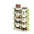 Foldable 5-Tier Plastic Shoe Storage Shelf. 