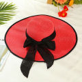 Summer Large Brim Straw Hat Floppy Wide Brim Sun Cap Bowknot Beach Foldable Hats Hats for Women.