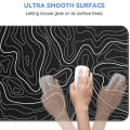 1Pcs Gaming Mouse Pad Large Keyboard Pad 31.5 x 11.8in Topographic Mouse Pad Black and White Mouse Pad for Keyboard with Anti-Sl. 