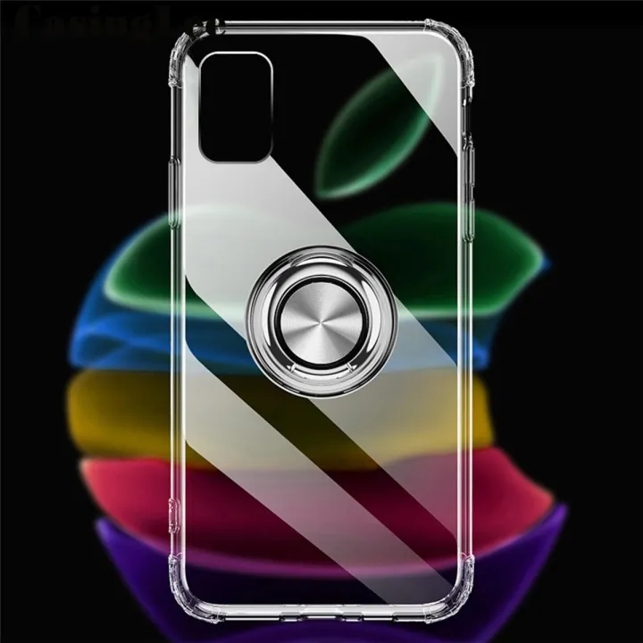 Casinglee For Realme 7 Pro Soft Case Clear Transparent Airbag Protector Shockproof Car Magnetic Holder Ring Phone Cover Realme7 Pro Phone case