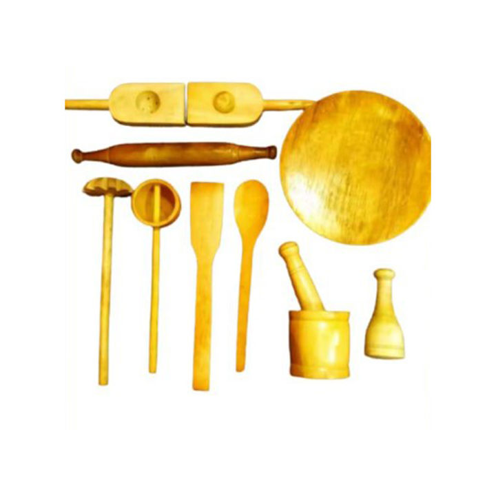 Lemon Guser Ruti Maker Orong Dal gutne Khunti Long spoon Dista Made By wood Combo Pack