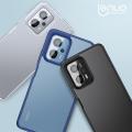 Lenuo for Xiaomi Redmi Note 11T Pro / Redmi Note 11T Pro+ / Poco X4 GT 5G Case 4-corner Shockproof Protection Silicon Bumper + PC Frosted Semi Transparent Phone Back Cover. 