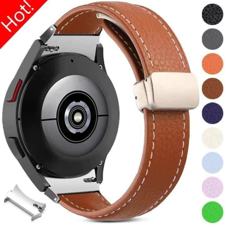 No-Gaps Leather Band For Samsung Galaxy Watch 4/5/6 – 40/44/42/46/45/43/47mm