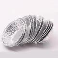 50Pcs Desserts Candies Disposable Egg Tart Mold Fadeless Tin Silver Aluminum Foil Grease-proof Muffin Cake Mold Kitchen Tools. 