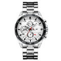 Kajia Men's Ryan Waterproof Stainless Steel Chain Quartz Watch Fashion Student Sports Business Casual Steel Band Watch. 