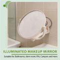 Bath Mirror Cosmetic Mirror 1X/3X Magnification Suction Cup Adjustable Makeup Mirror Double-Sided Bathroom Mirror.