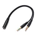 3.5mm AUX Audio Mic Splitter Cable Earphone Headphone Adapter PC Headphone Converter headphone converter for pc. 