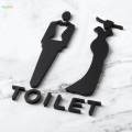 WC Sign Male Female Self Stick Signage Bathroom Sign Decor Toilet Door Sign. 