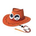Anime One Piece Hat Luffy Portgas D Ace Sun Hat Straw Hat Cowboy Hat Cosplay Accessory. 