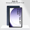 ProElite Cover for Samsung Galaxy Tab A9 Plus 11 inch case, Soft Flexible Flip Case Cover with S Pen Holder for Samsung Galaxy Tab A9+ 11 inch with Auto Sleep Wake [Recoil Series] - Black / Blue. 
