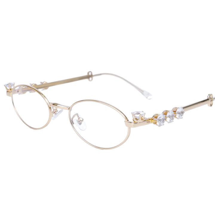 Rhinestone%20Stainless%20Steel%20Oval%20Frame%20Glasses%20Women's%20Punk%20Retro%20Anti%20Blue%20Light%20Eyewear%20Girl%20Reading%20Spectacles%20-%20Image%209