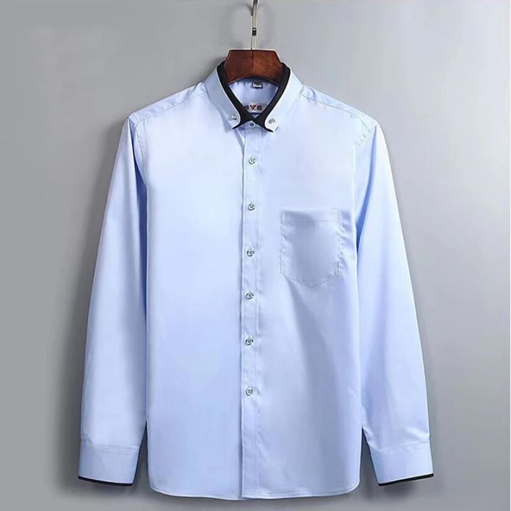 BAMBOOPLE%20Men's%20Double%20Collar%20Shirt%20Long%20Sleeves%20Fashion%20Formal%20Business%20Dress%20Shirt%20Casual%20Slim%20Fit%20Non-Iron%20Top%20AEchoice%20-%20Image%202