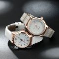 Two-color DialStylish Simplicity Women's Watches Quartz Watch Ladies Fashion Dial Casual Bracele Watch Leather Wristwatch.