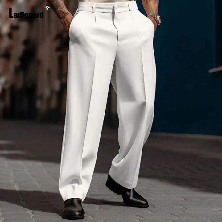 Men's%20Stand%20Pocket%20Elegant%20Wide%20Leg%20Pants%20Solid%20White%20Formal%20Party%20Trousers%20Plus%20Size%203xl%20Mens%20Fashion%20Triple%20Buttons%20Suit%20Pants%20-%20Image%204