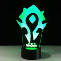 【Amnber Berry Mall】3D Illusion WOW of Warcraft Desk Table 7 Color Night Light Touch Lamp Kids Children Family Holiday Gift Dropship.