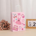 Paper Kraft Paper Bag Biodegradable 21*15*8cm Large Size Valentine's Day Bag Recyclable Printed Gift Bag for Gift Wrapping Retail Packaging Holiday Celebrations Party Favors Couples Gifts.