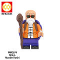 WM6178 Dragon ball Building Blocks Goku Black Son Goku Gohan Master Roshi Jiren Gogeta Gold Frieza Japanese Anime Mini Building Blocks Kids Toys 8pcs/set.