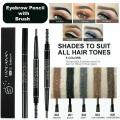 HANDAIYAN Eyebrow Tattoo Pencil Brush Double Ended Microblading Lasting Fine Sketch Tint Liquid Eyebrow Pen-05-DARK BROW. 