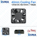 40mm Cooling Fan 12V DC 7 Blade & 9 Blade Variations Brushless Axial Fan for 3D Printer Router Electronics Cooling. 