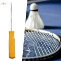 Racket Stringing Tool, Racket String Assistance Puller Pull Wire, Multifunctional Sports Tennis Stringing Machine Tool for Badminton Tennis , Straight Awl. 