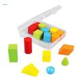 Montessori Mathematical Teaching Aids Educational Geometric Solid Blocks for Activity. 
