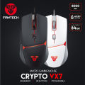 FANTECH CRYPTO VX7 Gaming Mouse 8000DPI and 6 Buttons Macro Huano 10M Switch Game RGB Wired Mouse For Laptop PC Gamer Mice. 