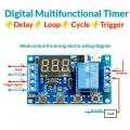 LED Display Digital Delay Timer - Adjustable Auto on off Control Timer Relay Switch -  5-30V 10A Timer Relay Module for Automatic on off any electric device. 