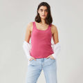 Women's Scoop Neck Organic Cotton Fitted Ladies Tank Top From Levin. 