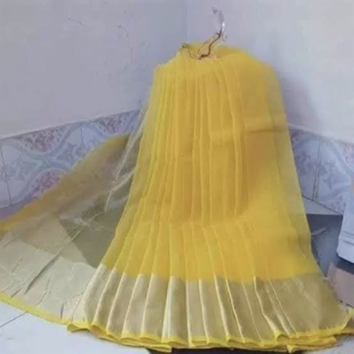 Half%20silk%20saree%201%20colour%20saree%20Lemon%20Yellow%20color%20Saree%20-%20Image%203