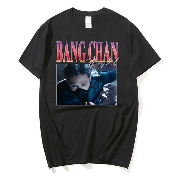 Stray Kids Bang Chan T-shirt Korean streetwear tshirt KPOP Concert graphic cotton tee SKZ Bang Chan group music straykids tshirt