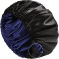 Luxury Silk Bonnet for Curly Hair - Dual Layer Satin Cap for Overnight Use.