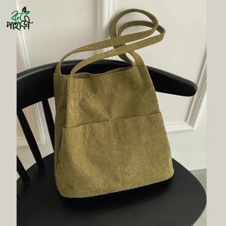 Trendy%20Top%20Handle%20With%20%20Outside%20Pocket%20%20Maroon%20Color%20Corduroy%20Tote%20Bag%20Shopping%20Bag/College/University%20Bag,Tote%20Bag%20-%20Image%207