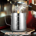 350 ml Milk Frothing Pitcher Stainless Steel Milk Frother Cup Measurements on Side for Cappuccino Latte Art Barista Steam Pitchers Milk Jug Cup Espresso Machines. 