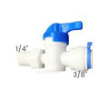 RO Water Purifier Inlet PVC Ball Valve (Gate Valve) 1/4" Thread 3/8" Push On/Off Diverter Gate Valve. 