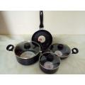 MGC/ Prestiege 7 Pcs Cookware Set For Superior Release -1Pc Casserol, 1Pc Fry pan, 1Pc Karai, 1Pc Milk pan and 3 lids Gift And Home Use.